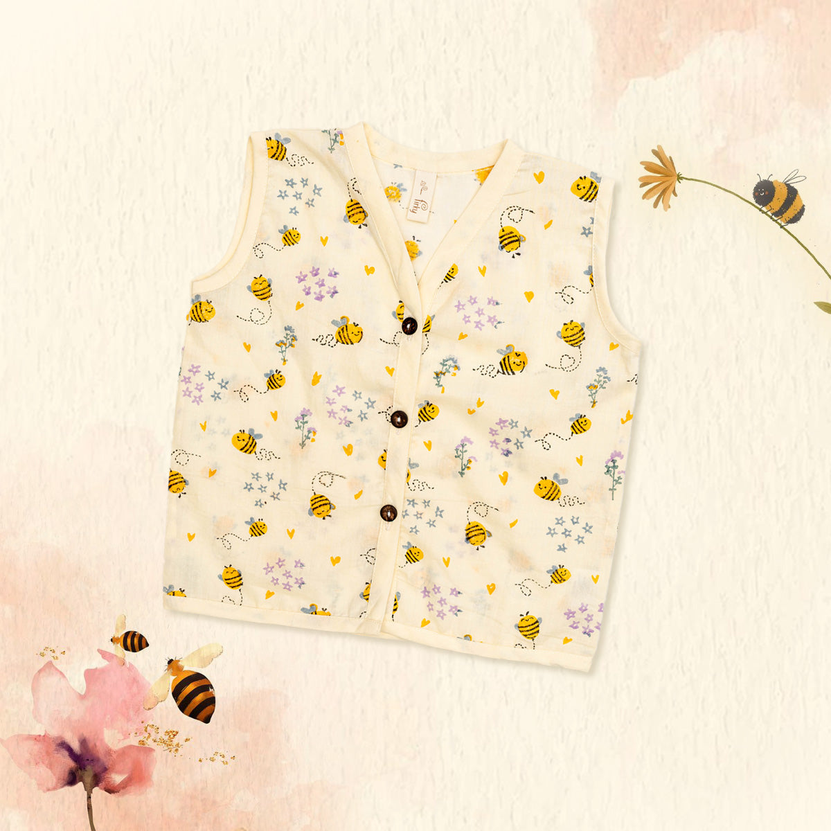 Bumble Bee Sleeveless Jhabla