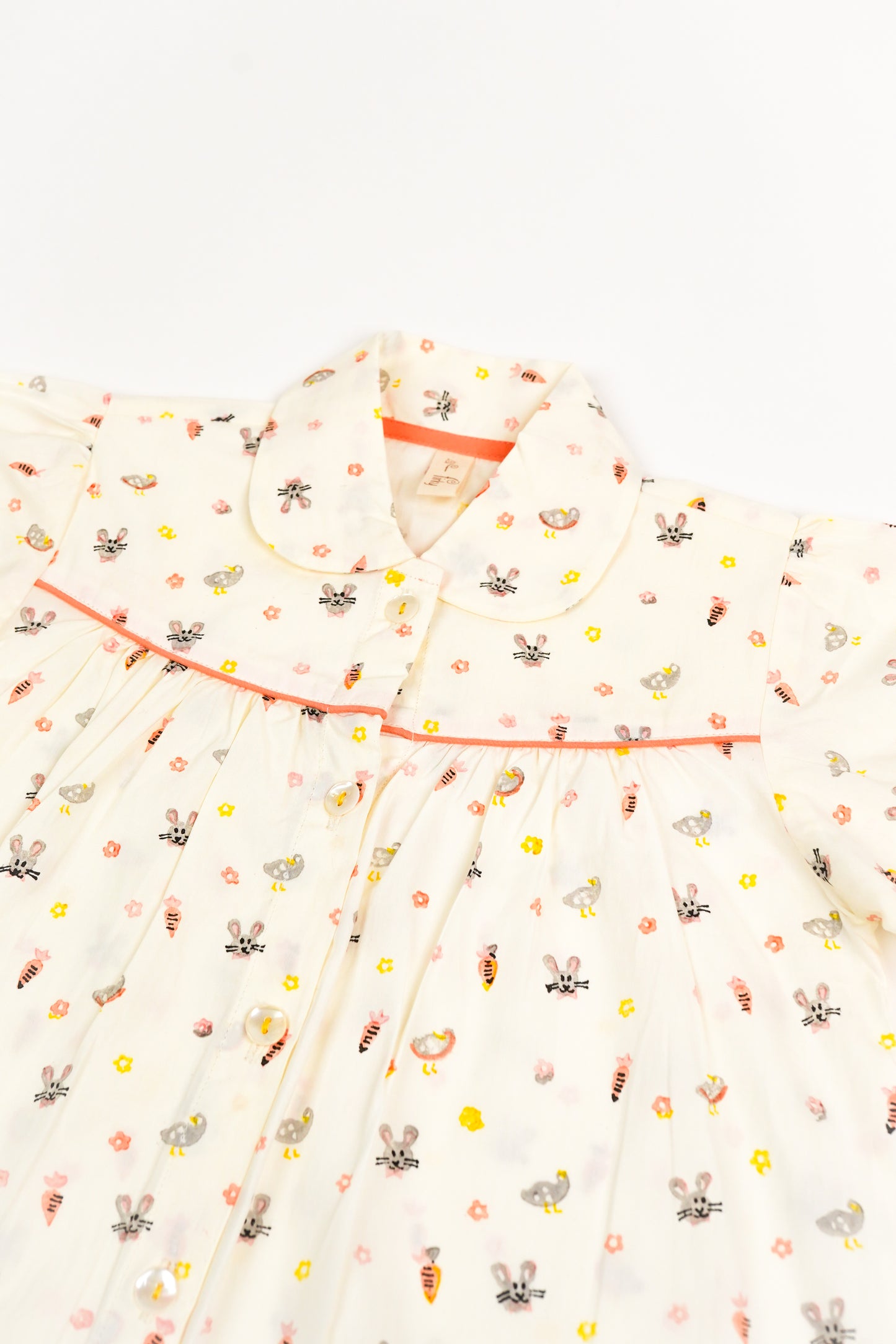 Bunny and Carrot Peter Collar Dress - Firky