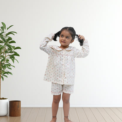 Rose Buds Peter Pan Short Night Suit